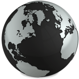 Black and White World Logo - Black World Icon
