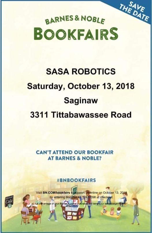 Sasa Saginaw Logo - SASA Robotics Book Fair Fundraiser at Barnes & Noble, Saginaw, Michigan
