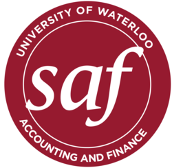 Red Finance Logo - University of Waterloo School of Accounting and Finance