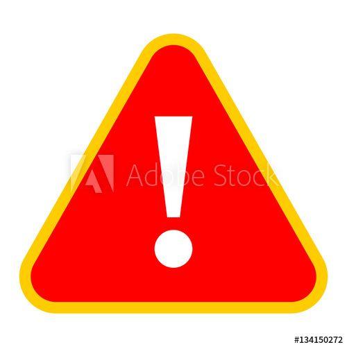 Orange or Red Triangle Logo - Red triangle exclamation mark icon warning sign attention button ...