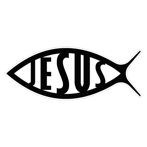 Jesus Logo - Logo Jesus - autocolante corte especial - ChimpStickers.com