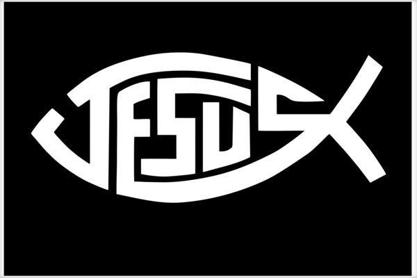 Jesus Logo - Jesus Fish Logo Poster | TeeShirtPalace