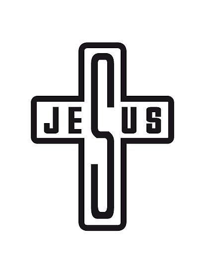 Jesus Logo - cross text lettering cross symbol team crew friends jesus christ