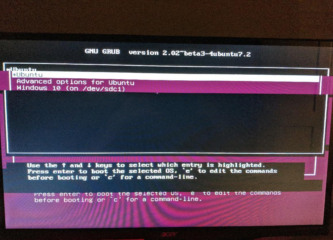 Purple and Black Windows Logo - grub2 - Boot Screen w/ GNU GRUB Purple and Black Overlay After ...