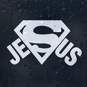 Jesus Logo - Superman Jesus Sign Logo Car Decal Vinyl Sticker For Window Bumper