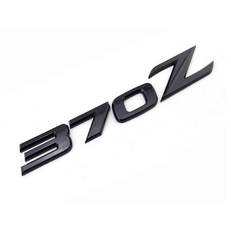 370Z Logo - For Nissan 370Z ABS Chrome With Black Rear Emblem Logo Badge Sticker ...