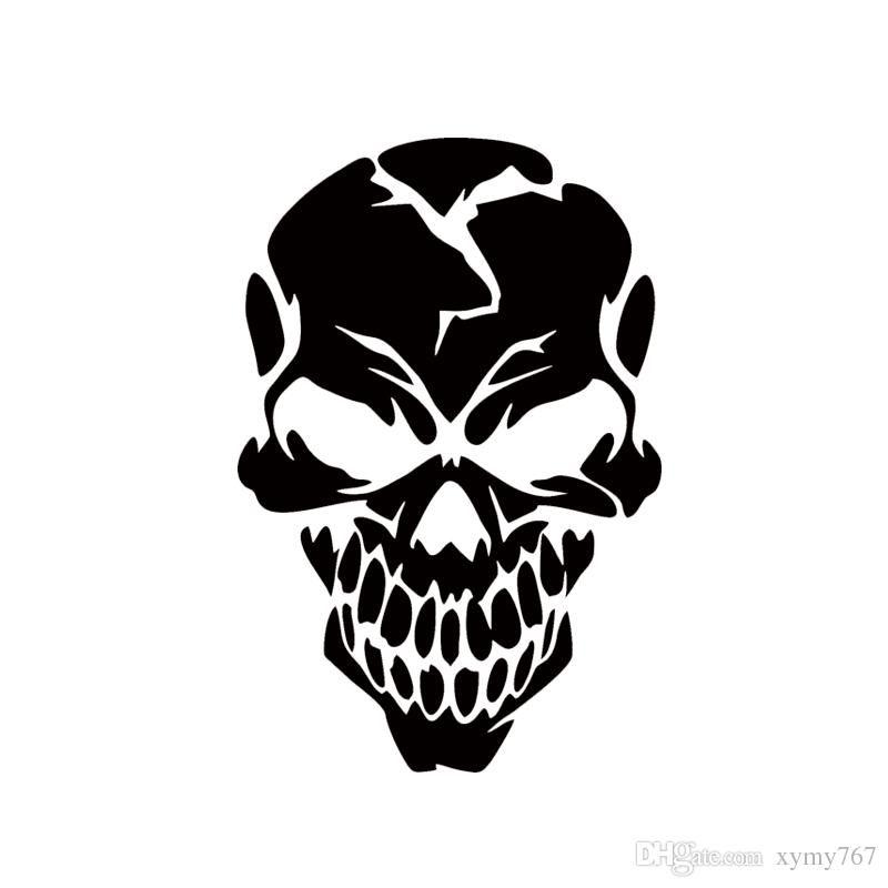 Cool Skull Logo - 2019 2017 Hot Sale Cool Graphics Skull Cracked Human Head Vinyl ...