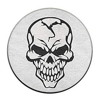 Cool Skull Logo - Indoor Outdoor Cool Skull Logo Door Mat: Industrial