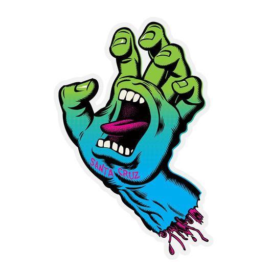Santa Cruz Screaming Hand Logo - Santa Cruz Screaming Hand Neon Fade Sticker – TheDarkSlide