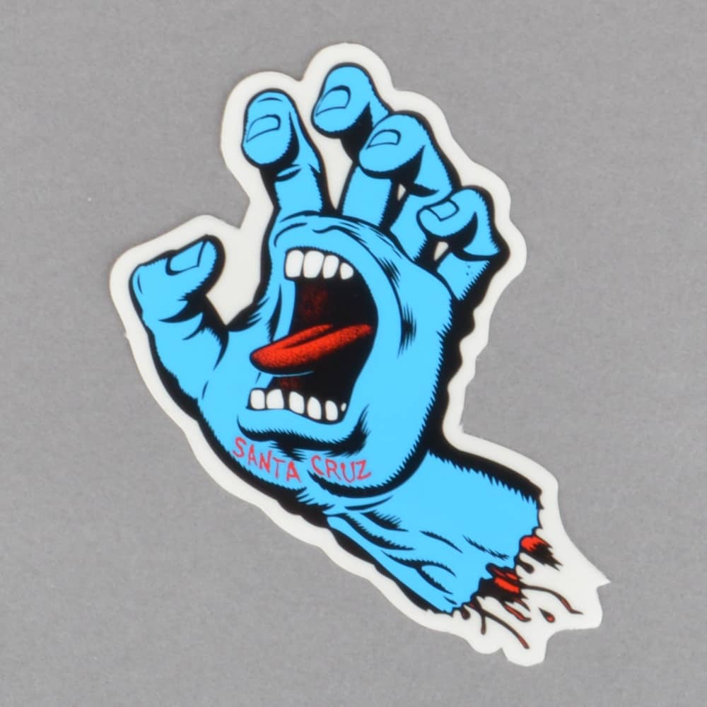 Santa Cruz Screaming Hand Logo - Santa Cruz Skateboards Santa Cruz Screaming Hand Sticker Small