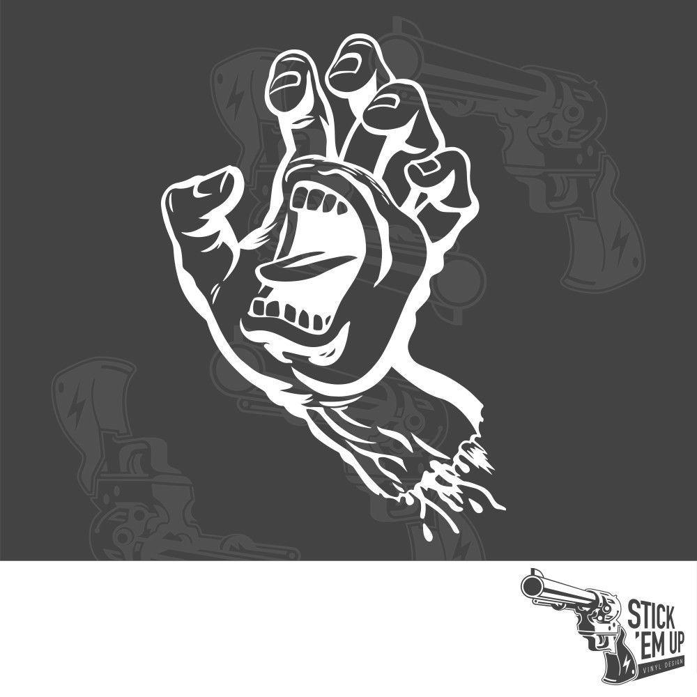 Santa Cruz Screaming Hand Logo - SANTA CRUZ - 'Screaming hand' - 2x vinyl stickers 13cm wide | eBay