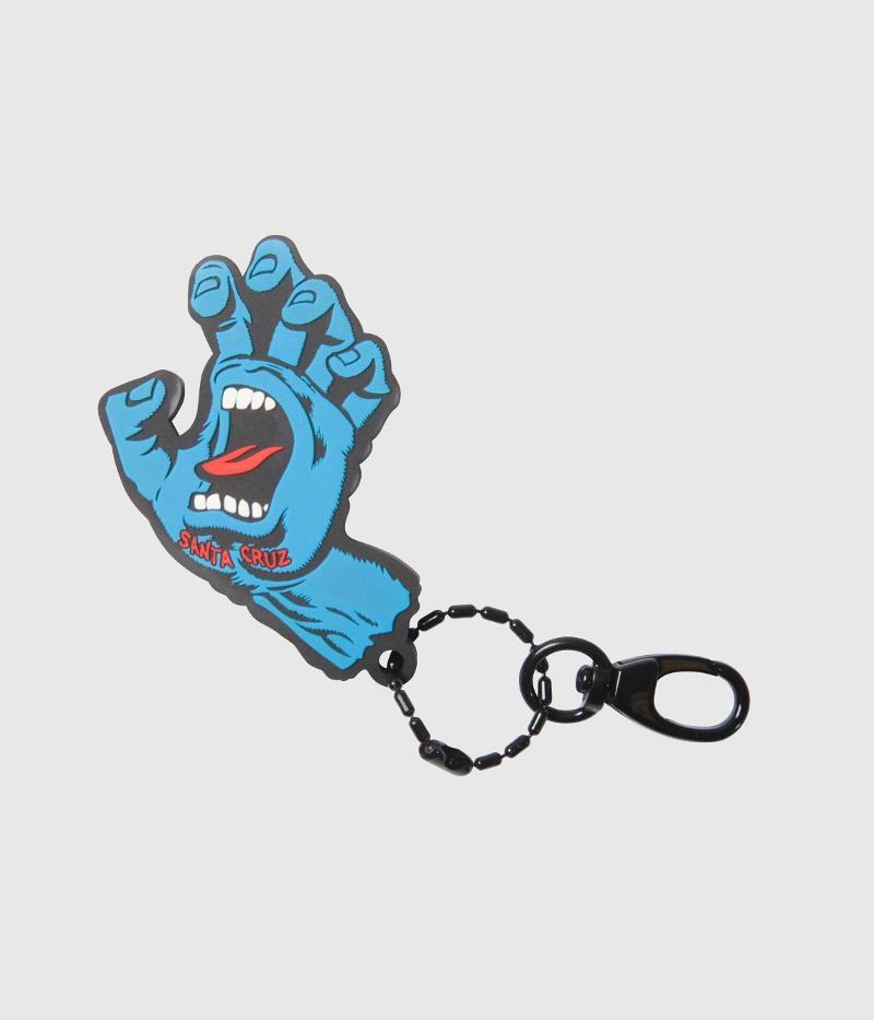 Santa Cruz Screaming Hand Logo - Santa Cruz Screaming Hand Key Ring Silicon Blue – Lariatt
