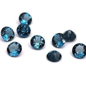 London Blue Color Logo - Natural London Blue Topaz Round 3mm to 8mm Cut Blue Color Loose ...