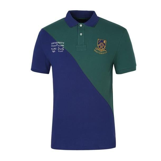 London Blue Color Logo - Hackett London Polos, Green Color Block Logo Polo for Men at ...