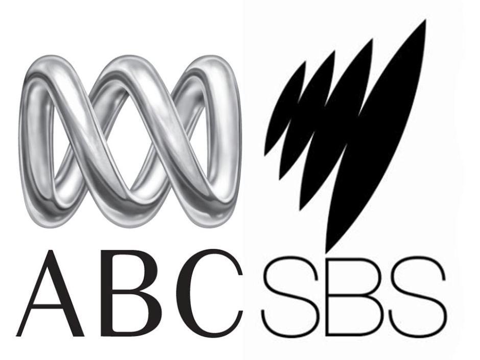 Australian News Logo - ABC Australia and SBS logos. Australian Broadcasting