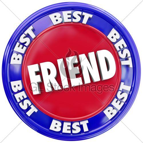 Word Circle Logo - Friend Word Friendship Seal Button Circle Symbol · GL Stock Images