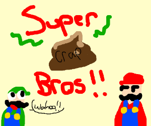 New Super Mario Bros. Logo - new super mario bros logo - Drawception