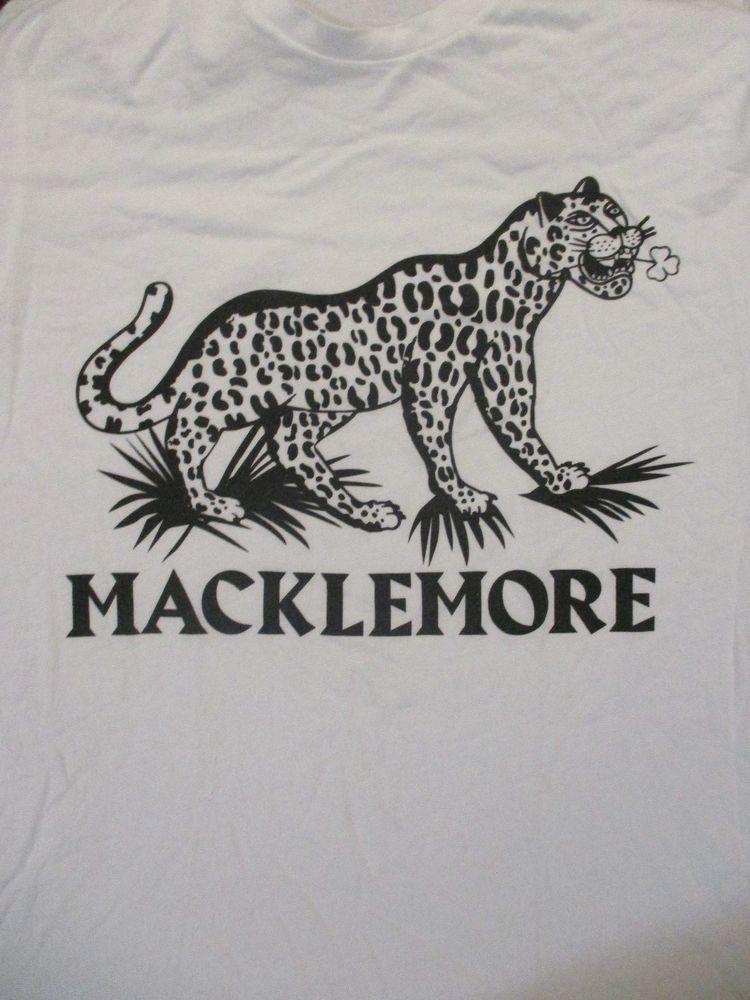 Macklemore Logo - L White MACKLEMORE BAND LEOPARD T Shirt By NEXT LEVEL
