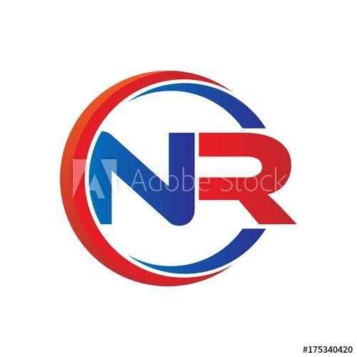 Nr Logo - nr logo vector modern initial swoosh circle blue and red - Buy this ...