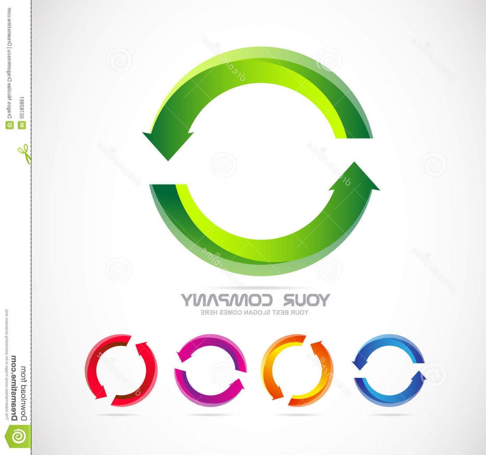Word Circle Logo - Stock Illustration Circle Arrow Logo Recycle Vector Company Icon ...