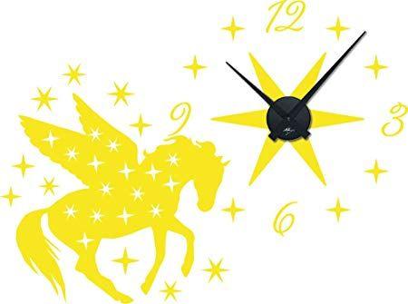 Pegasus Stars Logo - Wall Sticker with Clock for Girls Bedroom Stars Pegasus, 022 Shell ...