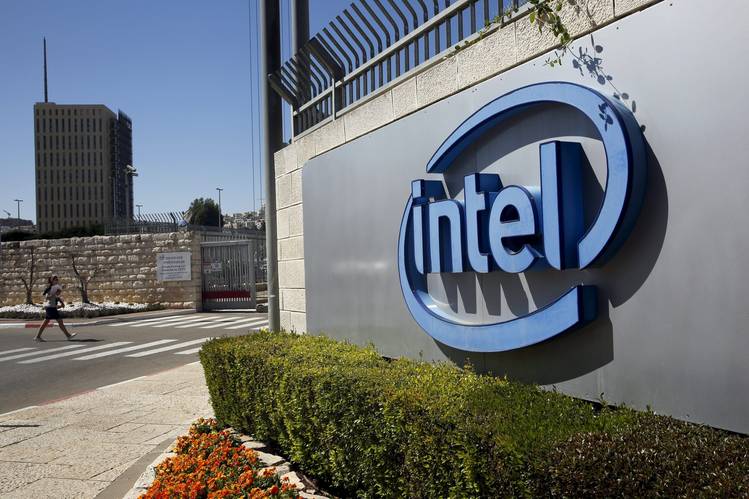 Building with Old Intel Logo - Tech Shares Fail to Join the Party - WSJ