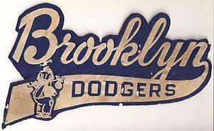 Brooklyn Logo - Brooklyn Dodgers Bum 1950s Wool Patch Logo Rare 11