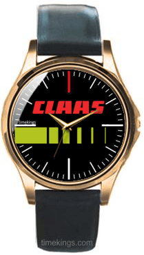 Claas Tractor Logo - Claas Tractor Logo Gold Leather Watch