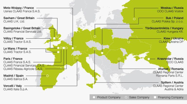 Claas Tractor Logo - Europe - Locations | CLAAS Group -