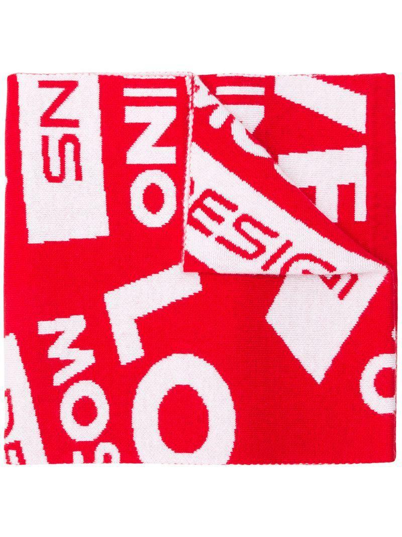 Moschino Red Logo - Love Moschino Logo Scarf in Red for Men - Lyst