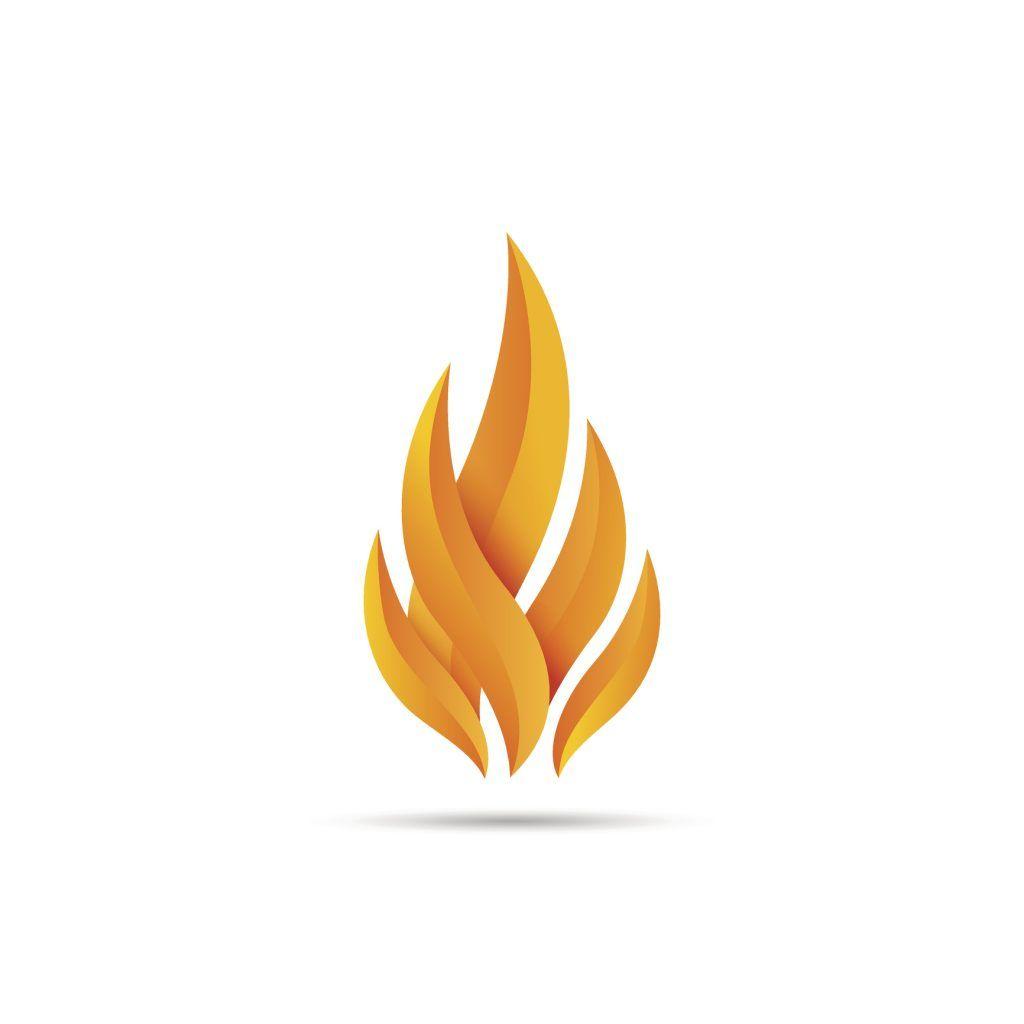 Yellow Fire Logo - Modern fire icon