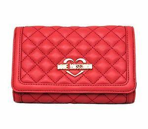 Moschino Red Logo - Woman Wallet LOVE MOSCHINO red logo New JC5503PP14LA0500