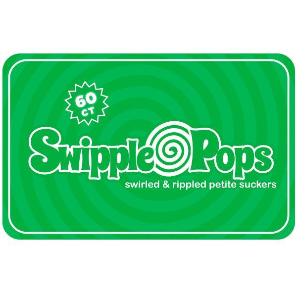 Green Swirl Logo - Green Swirl Lollipops with Clear Plastic Sticks