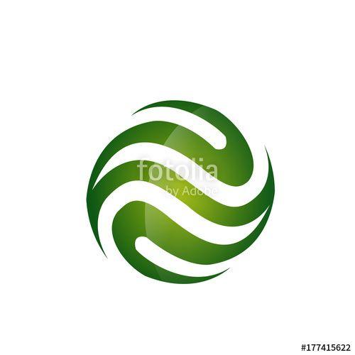 Green Swirl Logo - Logo Green Swirl Rounding And Royalty Free Image