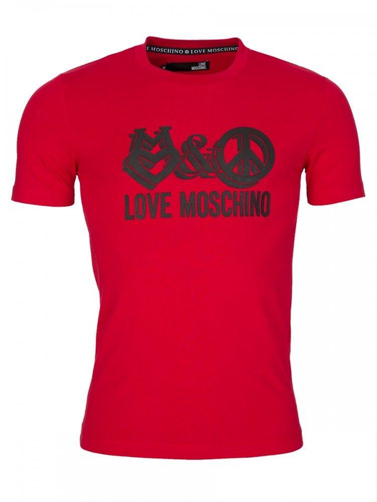 Moschino Red Logo - Love Moschino Red Logo Print T-Shirt 0210RHIQ Mens Clothing Low ...