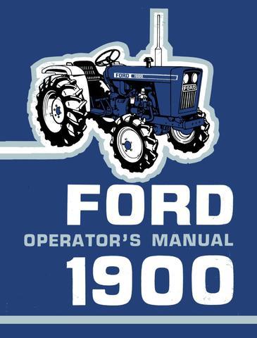 Ford Tractor Logo - Ford 1900 Tractor's Manual