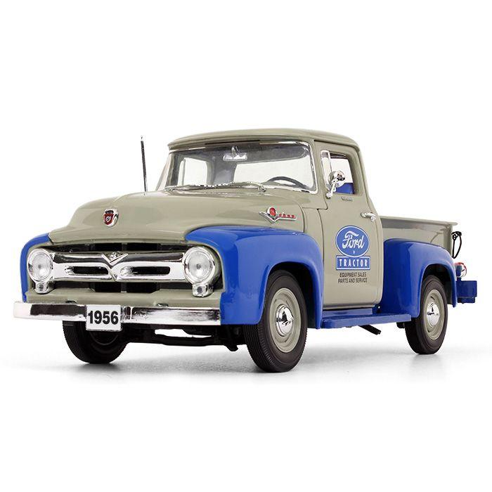 Ford Tractor Logo - 25 1956 Ford F 100 Pickup Truck With Ford Tractor Logos, Tan & Blue