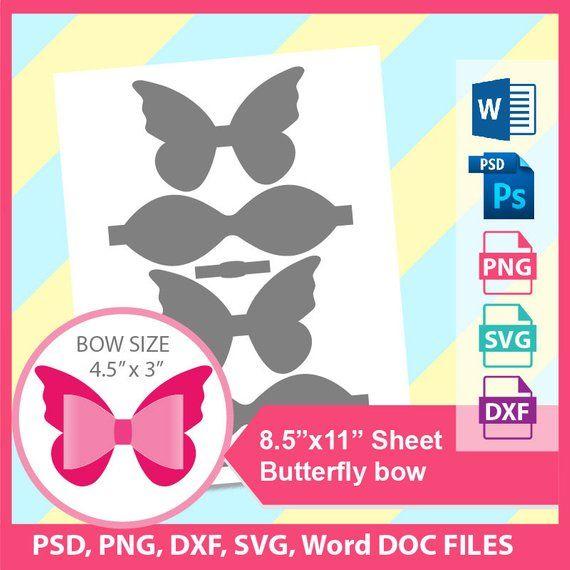 Microsoft Butterfly Logo - Butterfly 3D Bow Template Butterfly 3D Bow Microsoft word
