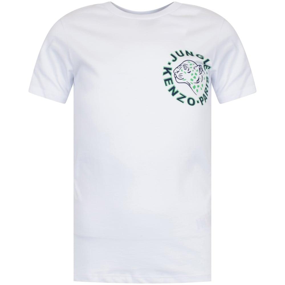 Green Back Logo - KENZO JUNIOR Kenzo Junior White Large Green Back Logo T-Shirt ...