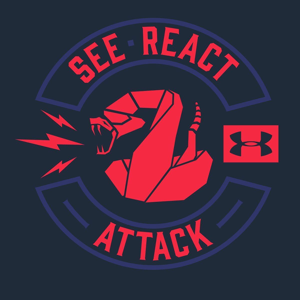 Cool Red and Blue Under Armour Logo - Under Armour T-shirt SEE, REACT, ATTACK on Behance | Logos ...