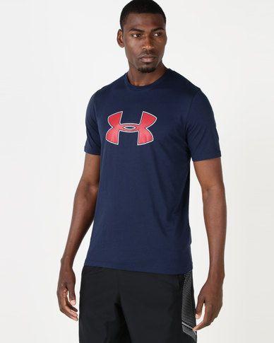 Cool Red and Blue Under Armour Logo - Under Armour UA Big Logo Short Sleeve Academy/Red | Zando