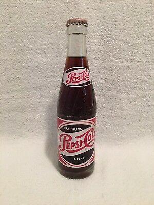 1950s Pepsi Cola Logo - FULL 1950'S 8OZ PEPSI-COLA ACL SODA BOTTLE WINSTON-SALEM, N.C. ...