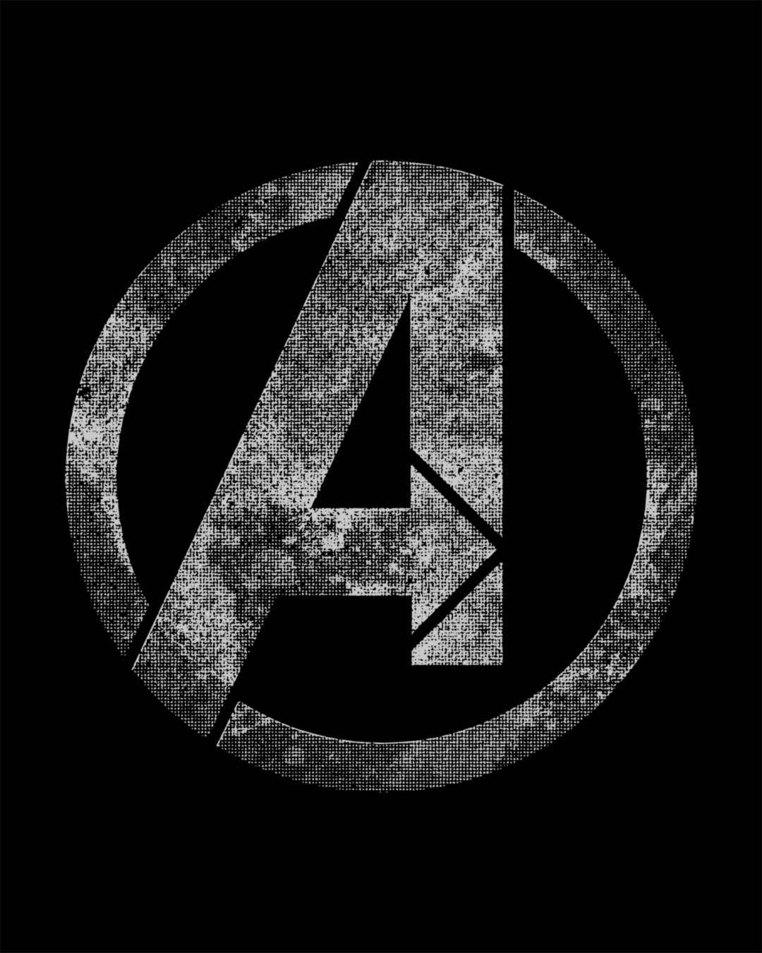 Avengers Logo - Buy Avengers Logo Distressed Printed Half Sleeve Boyfriend T-Shirt ...