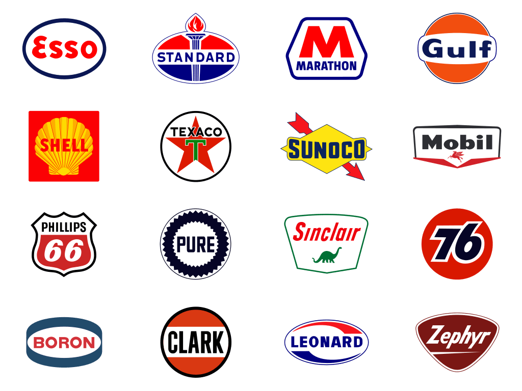 Old Gas Station Logos And Names List