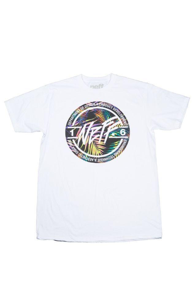 Funny Neff Logo - Neff Stamp Tee Men'S White Palms Short Sleeve Cotton Graphic T Shirt ...