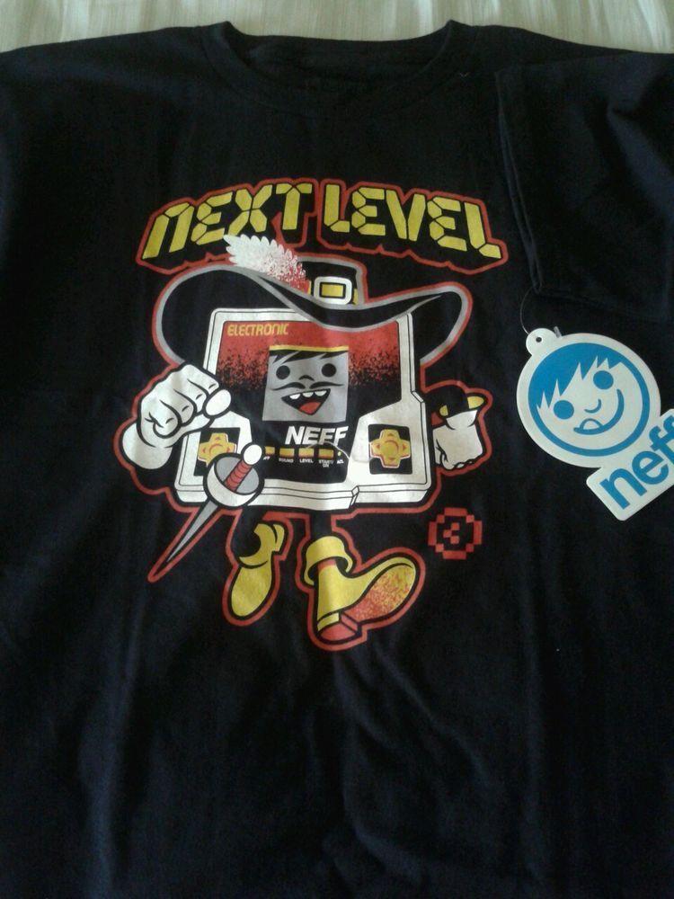 Funny Neff Logo - NEFF Next Level Video Game Gameboy Musketeer Funny Black Shirt Men's ...