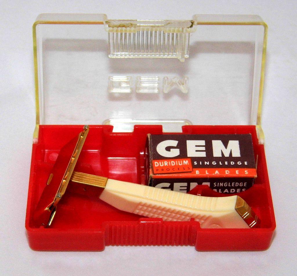 American Safety Razor Company Logo - Vintage Gem Featherweight Single Edge Safety Razor, Americ