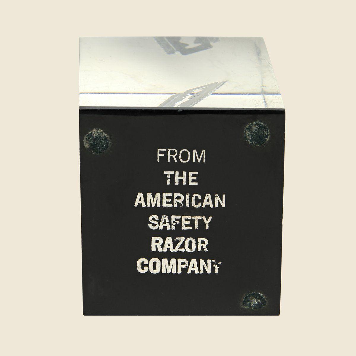 American Safety Razor Company Logo - Razor Blade Cast in Resin Paperweight