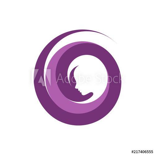 Girl Face Logo - Beautiful girl face logo template. Vector illustration. - Buy this ...