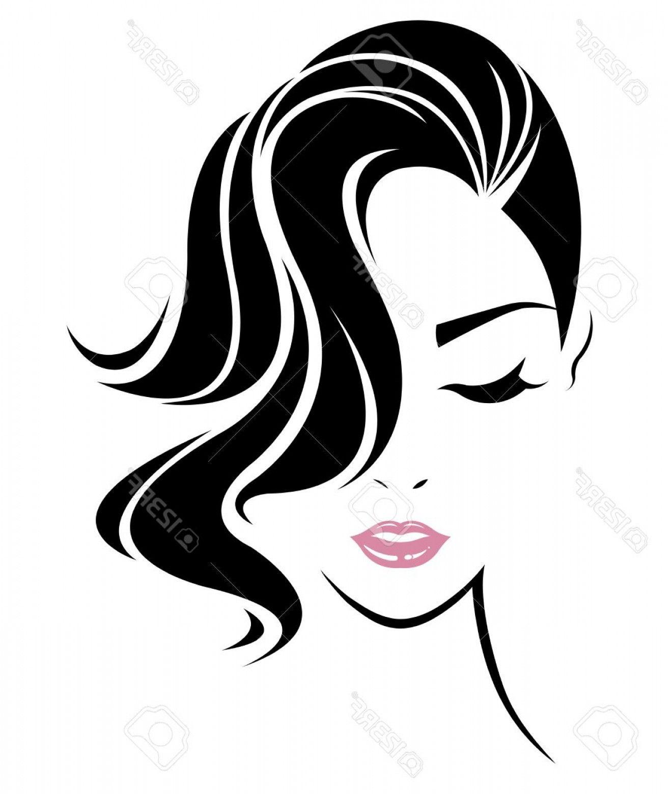 Girl Face Logo - Woman Hair Vector.com. Free for personal use Woman